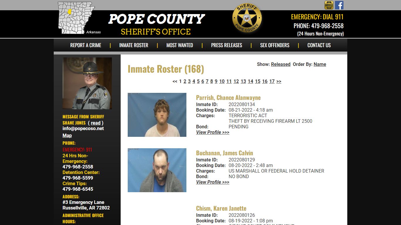 Inmate Roster - Current Inmates Booking Date Descending - Pope County ...