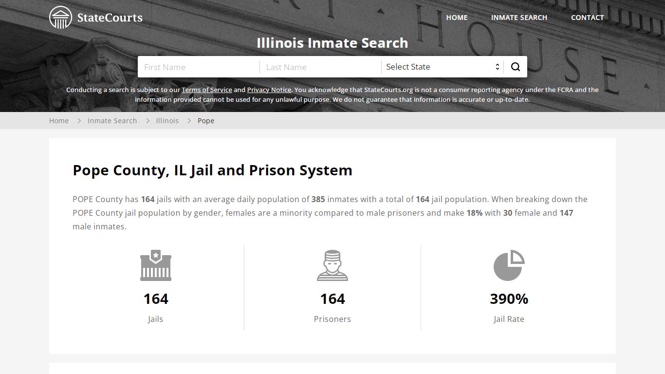 Pope County, IL Inmate Search - StateCourts